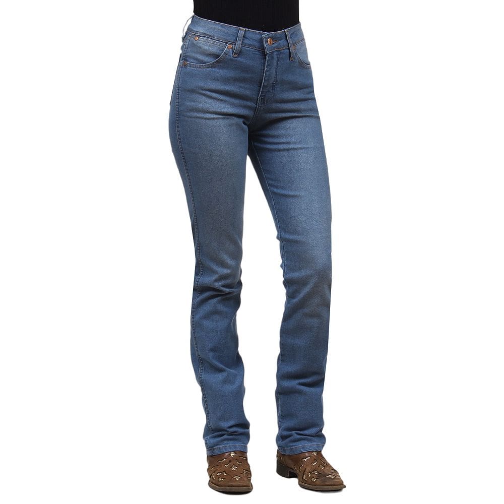 Calça Jeans Feminina Azul Cintura Alta Wrangler 35997