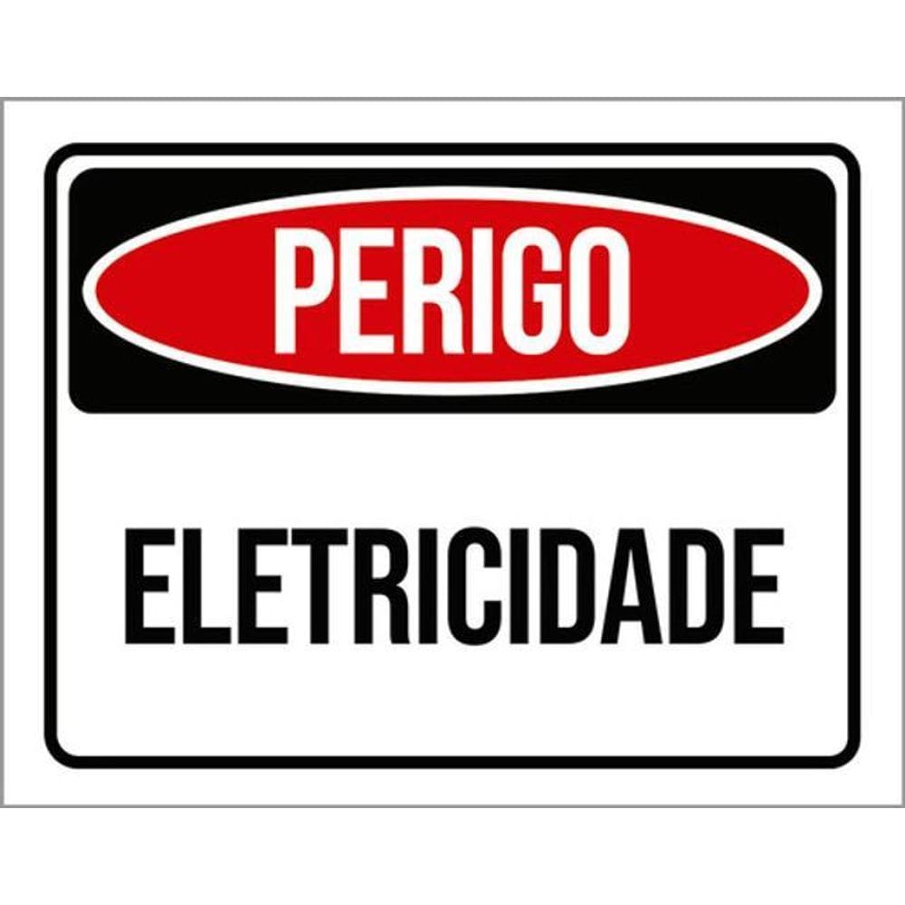 Kit 10 Placas Perigo Eletricidade 36X46