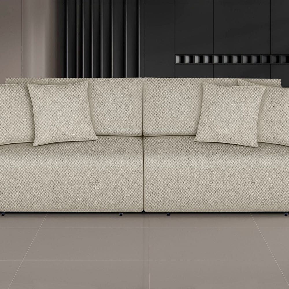 Sofá Netuno - Retrátil / Reclinável 280 Cm Marfim