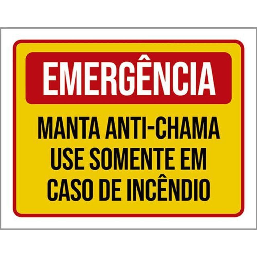 Kit 10 Placa Emergência Manta Anti-Chama Caso Incêndio 36X46