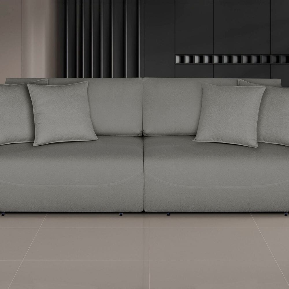 Sofá Netuno - Retrátil / Reclinável 280 Cm Cinza