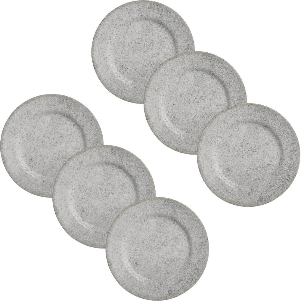 Conjunto 6 Peças Prato De Sobremesa Concrete Alleanza