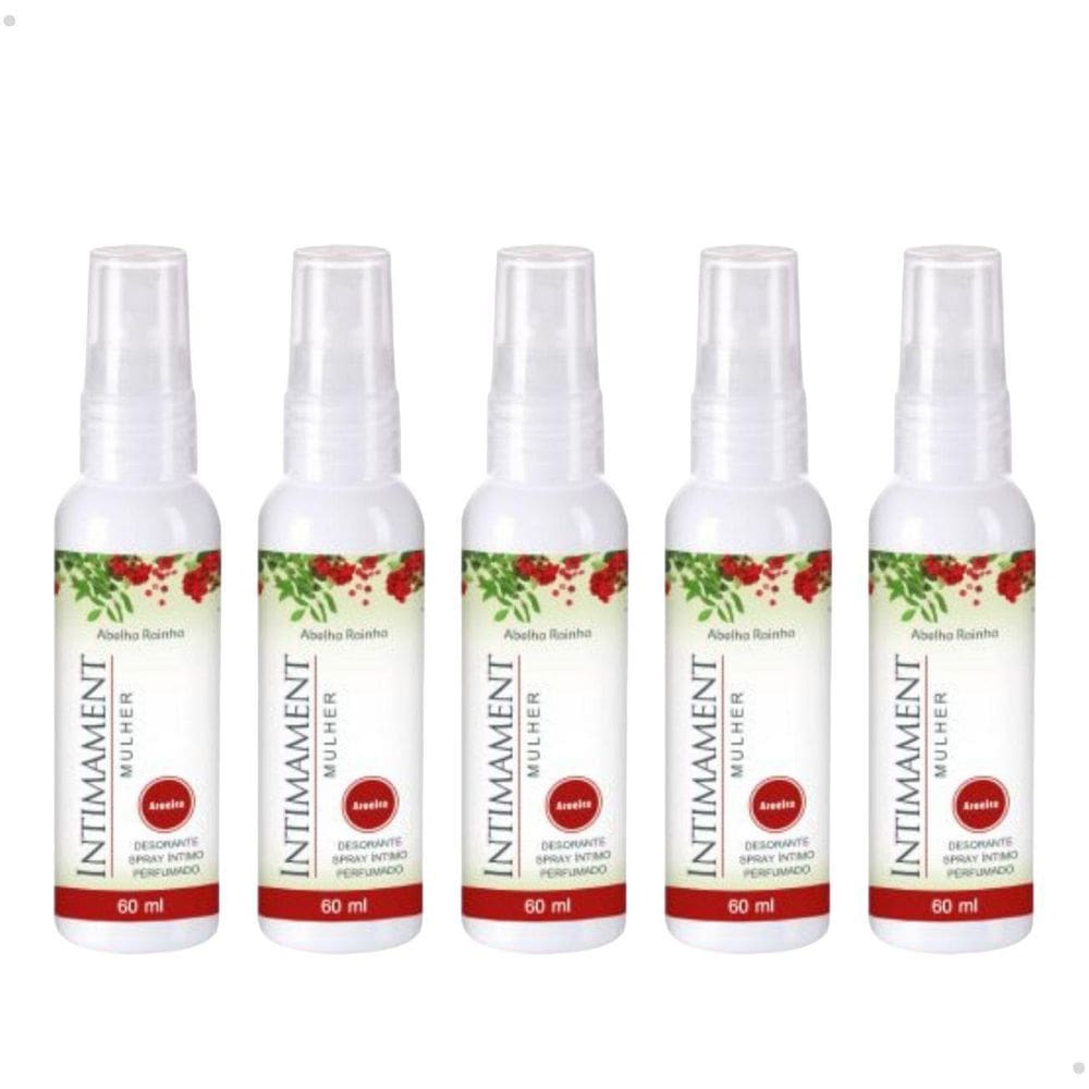 Kit 5 Desodorante Spray Íntimo Perfumado Aroeira Intimament