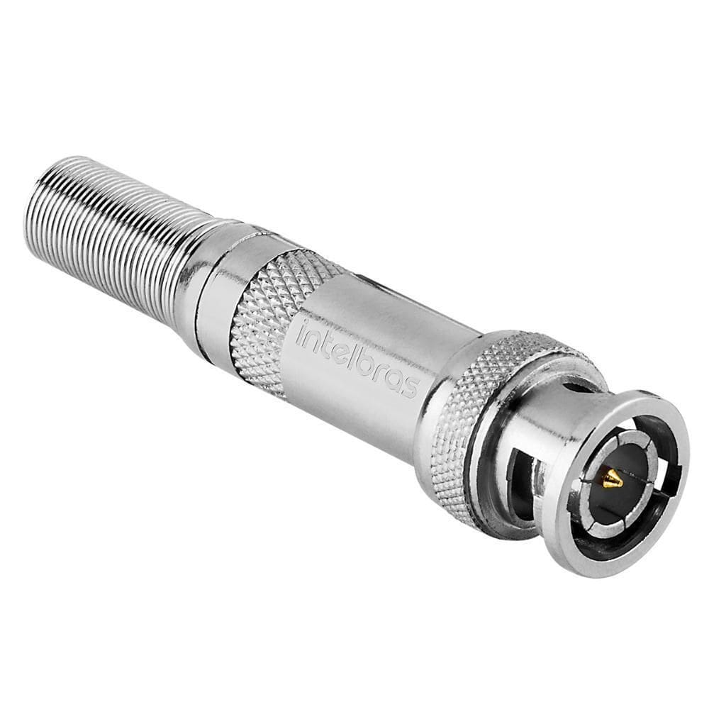 Conector Bnc Macho Com Mola E Parafuso Intelbras Conex 1000