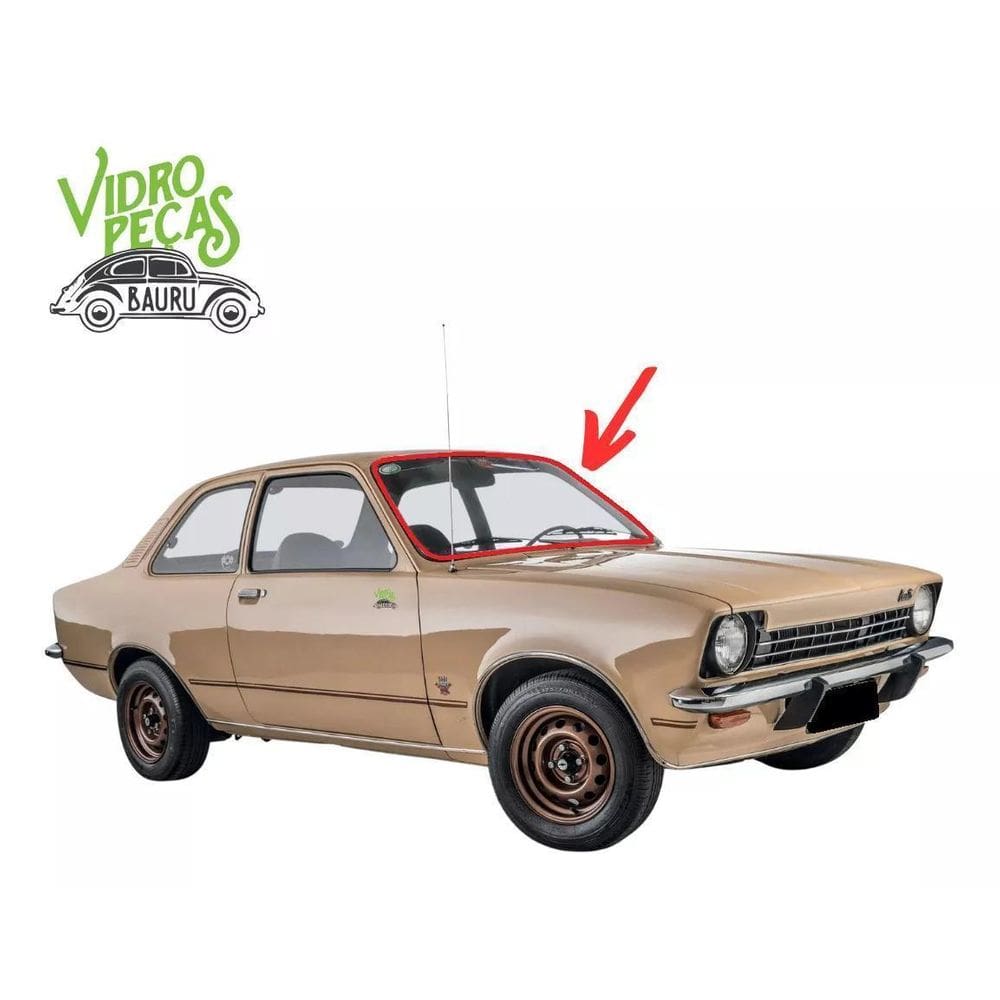 Borracha Vidro Parabrisa Chevette Luxo P/Friso + Friso