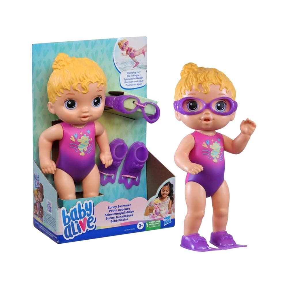 Boneca Baby Alive Sunny Swimmer Loira F8140 Hasbro