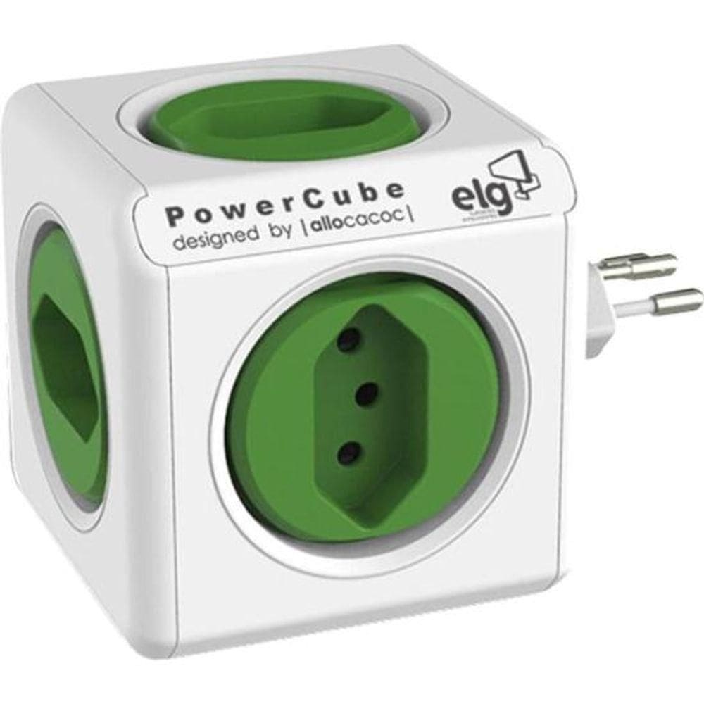 Adaptador Benjamim Múltiplo Powercube Pwc-r5 Bivolt Elg