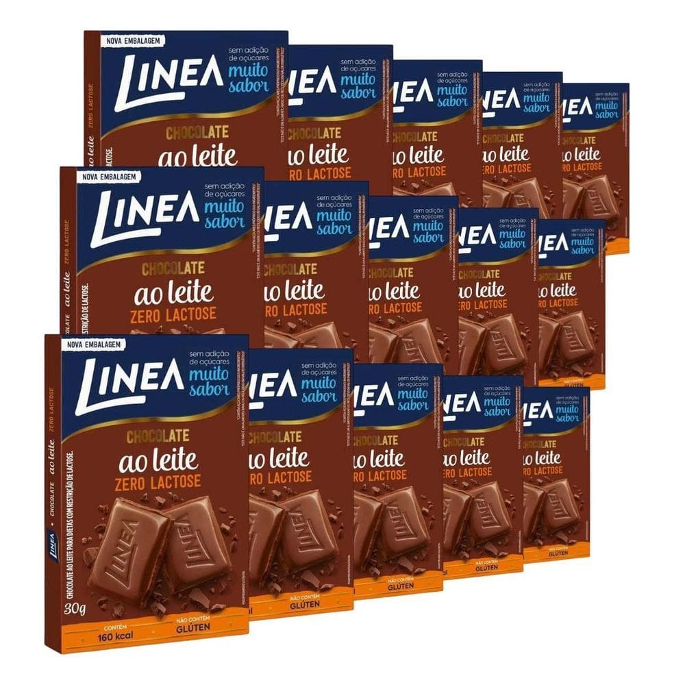 Chocolate Linea Zero Açúcar 15 De 30G Ao Leite Zero Lactose