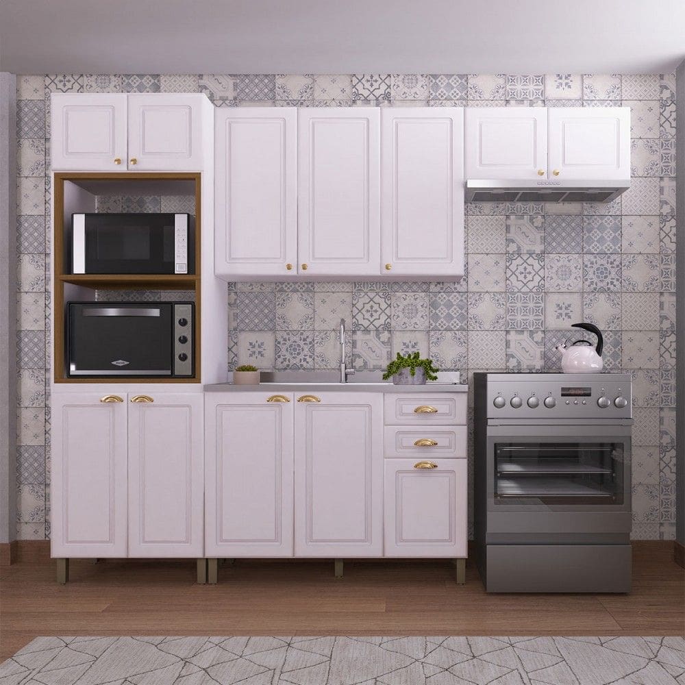 Cozinha Completa Firenze 12 Portas 2 Gavetas 6171.131 Branco - Indekes