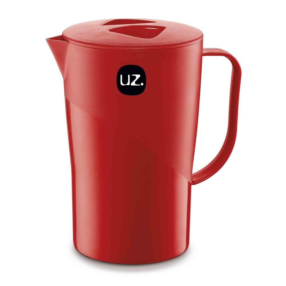 Jarra 2 Litros Com Tampa Para Suco Água Plástico Uz Vermelho