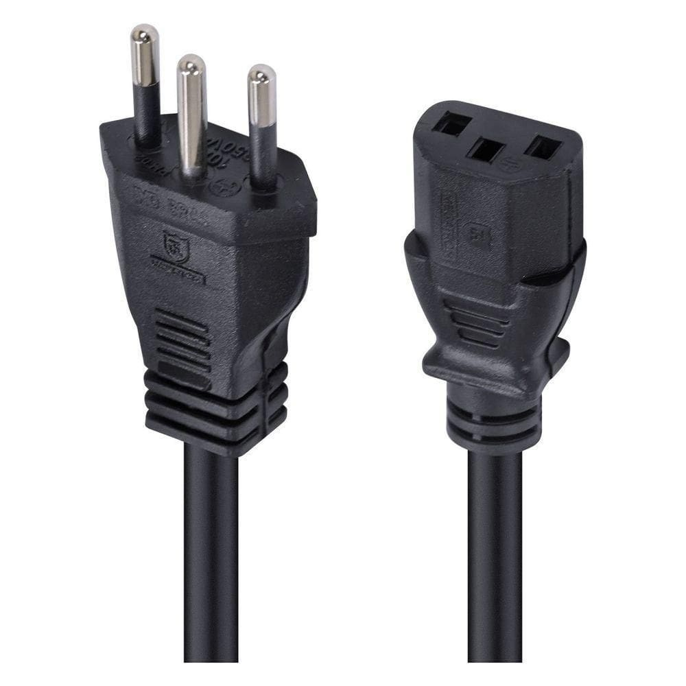 Cabo De Força Tripolar Para Fonte 3x0,75 Mm 250v - 0,5m (10 Un) - Pc / 10