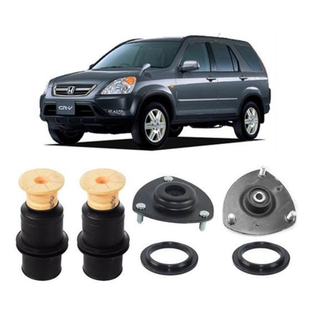 Kit 2 Coxim Batente Coifa Dianteira Honda Crv 2002 Até 2006