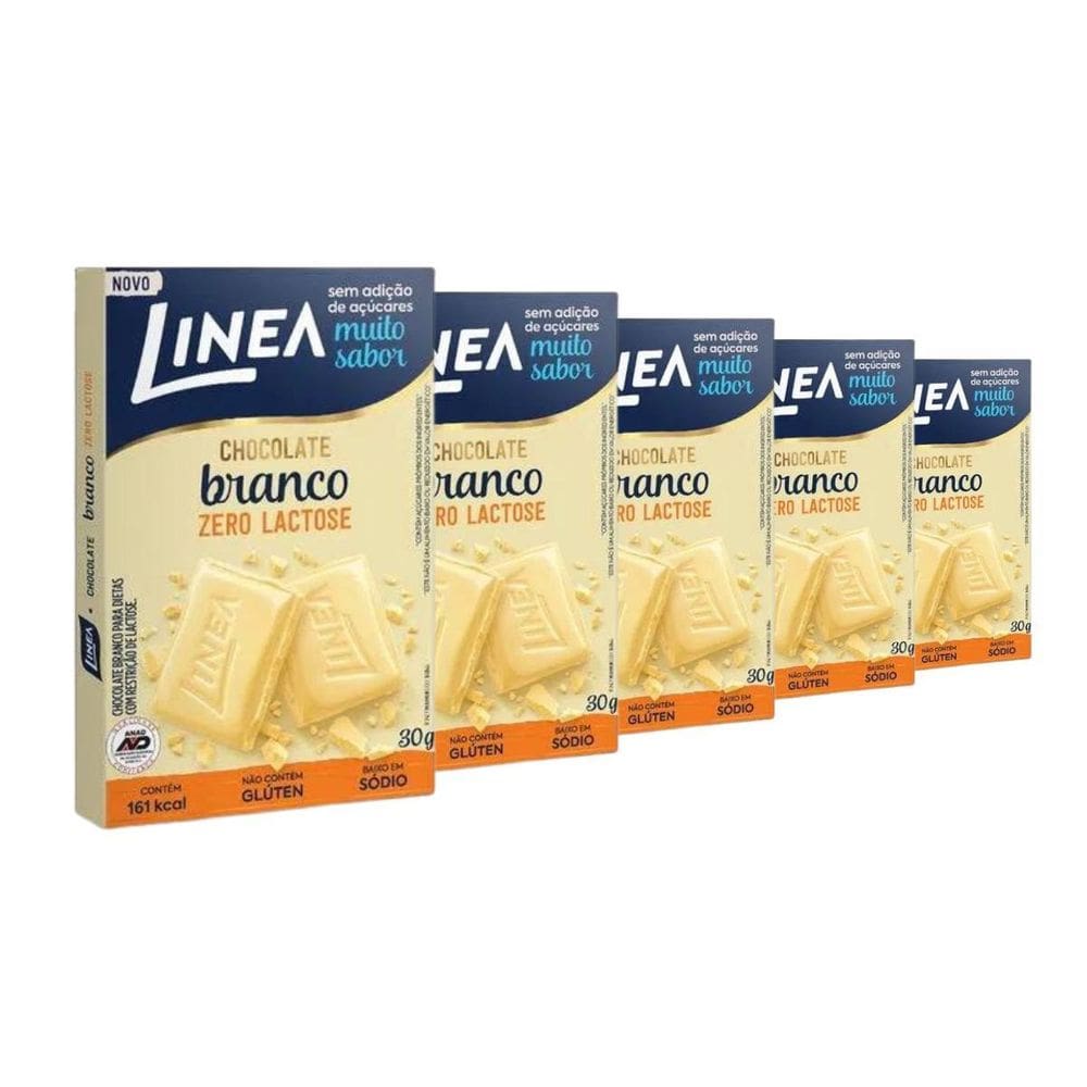 Chocolate Linea Zero Açúcar 5 De 30G Branco Zero Lactose
