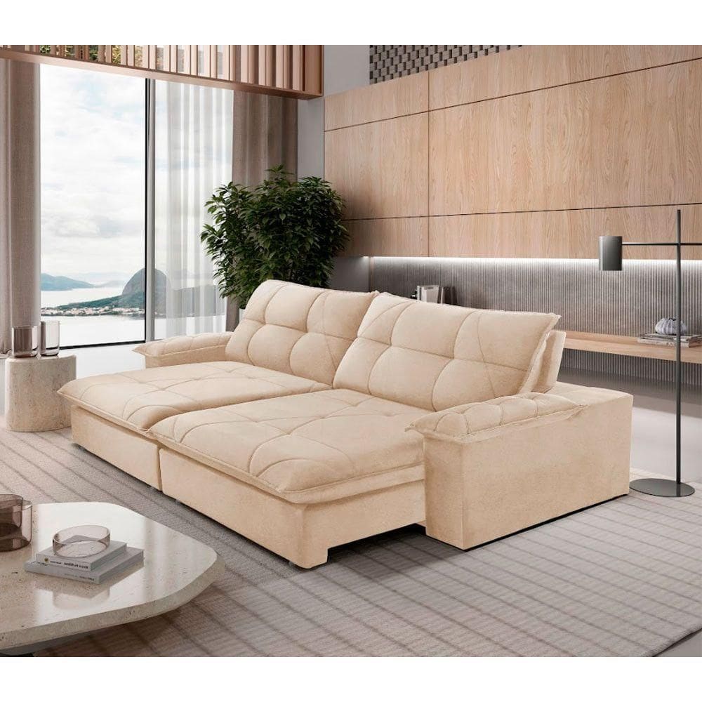 Sofá Gaia Linho 02 Módulos 120 Cm B25cm Meu Sofá Online A294 Linho Creme