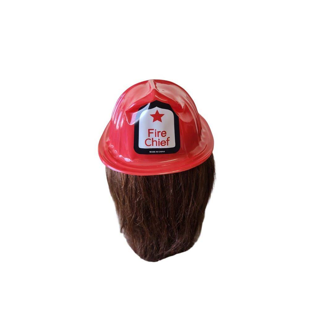Capacete Chapeu Equipamento Bombeiro Fantasia- Kit 6Un