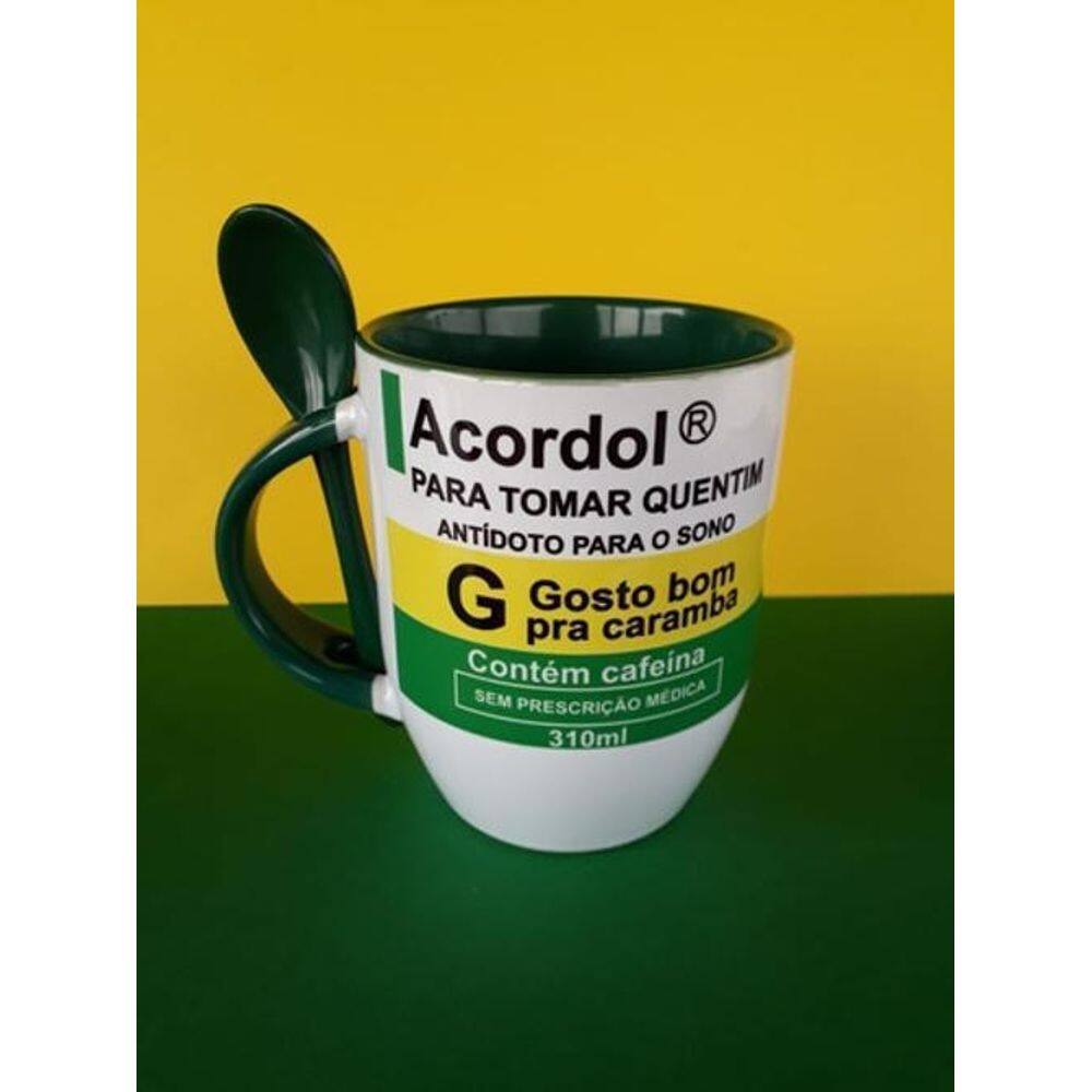 Caneca Remédio- Acordol com Colher e Tampa 400ml