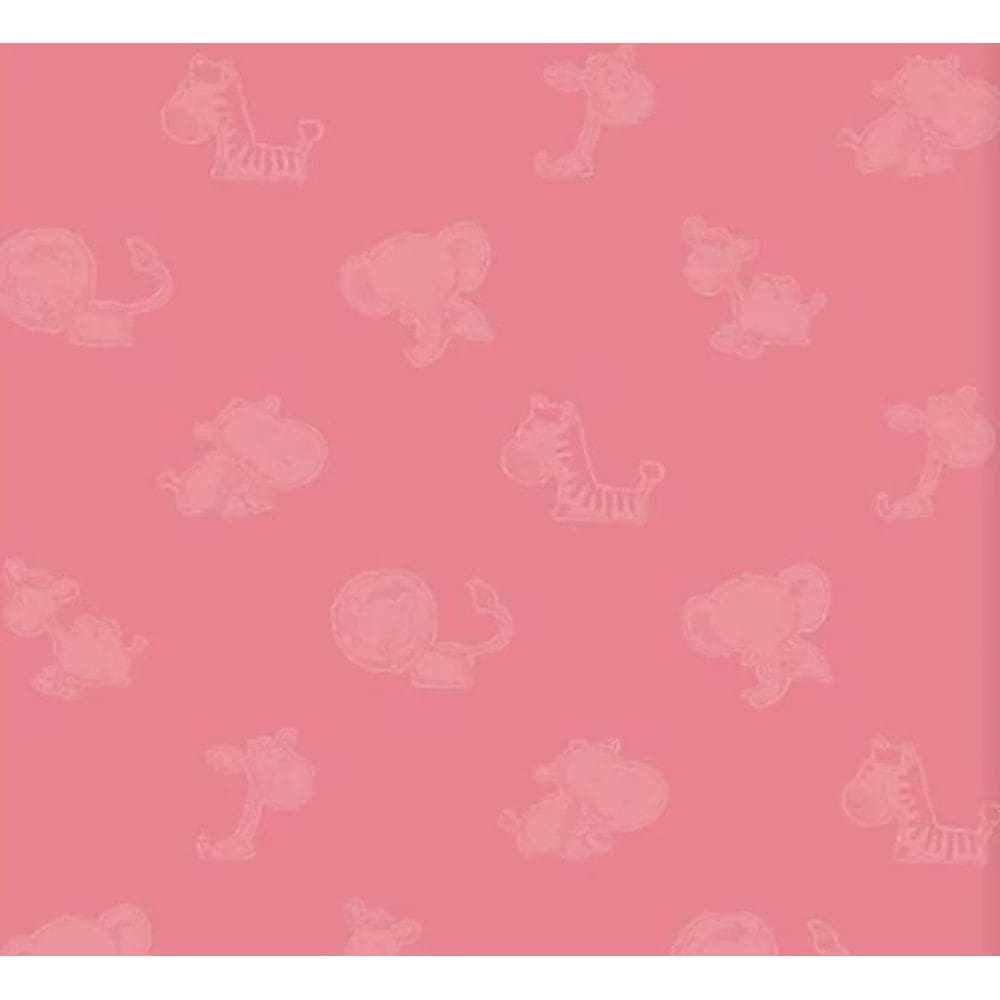 Papel de Parede Safari Friends Infantil Rosa SF6225