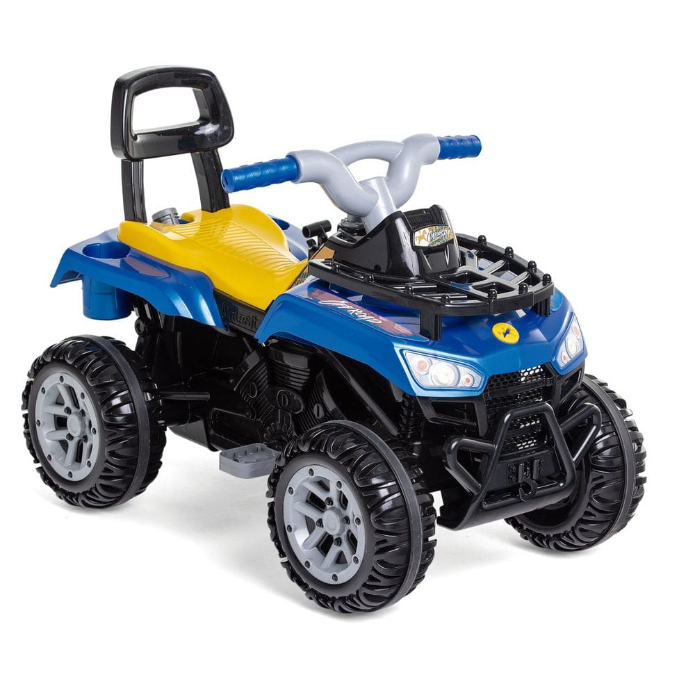 Quadriciclo Infantil Cross Up Azul Carrinho de Passeio e Pedal 2x1 Com Som - Calesita