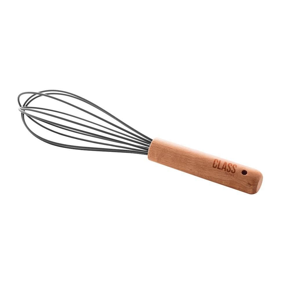 Batedor De Ovos Silicone Bambu 25Cm Utensílios Class Home