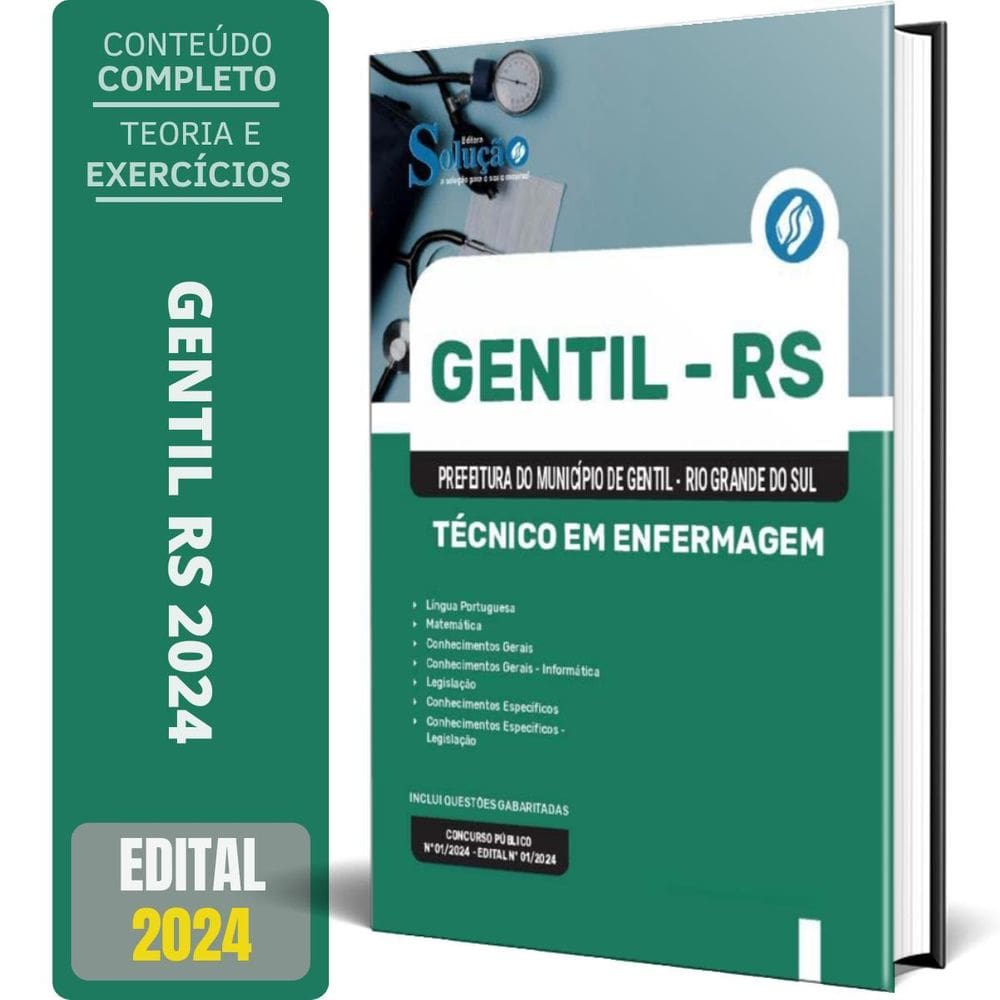 Apostila Prefeitura Gentil Rs 2024 - Técnico Em Enfermagem