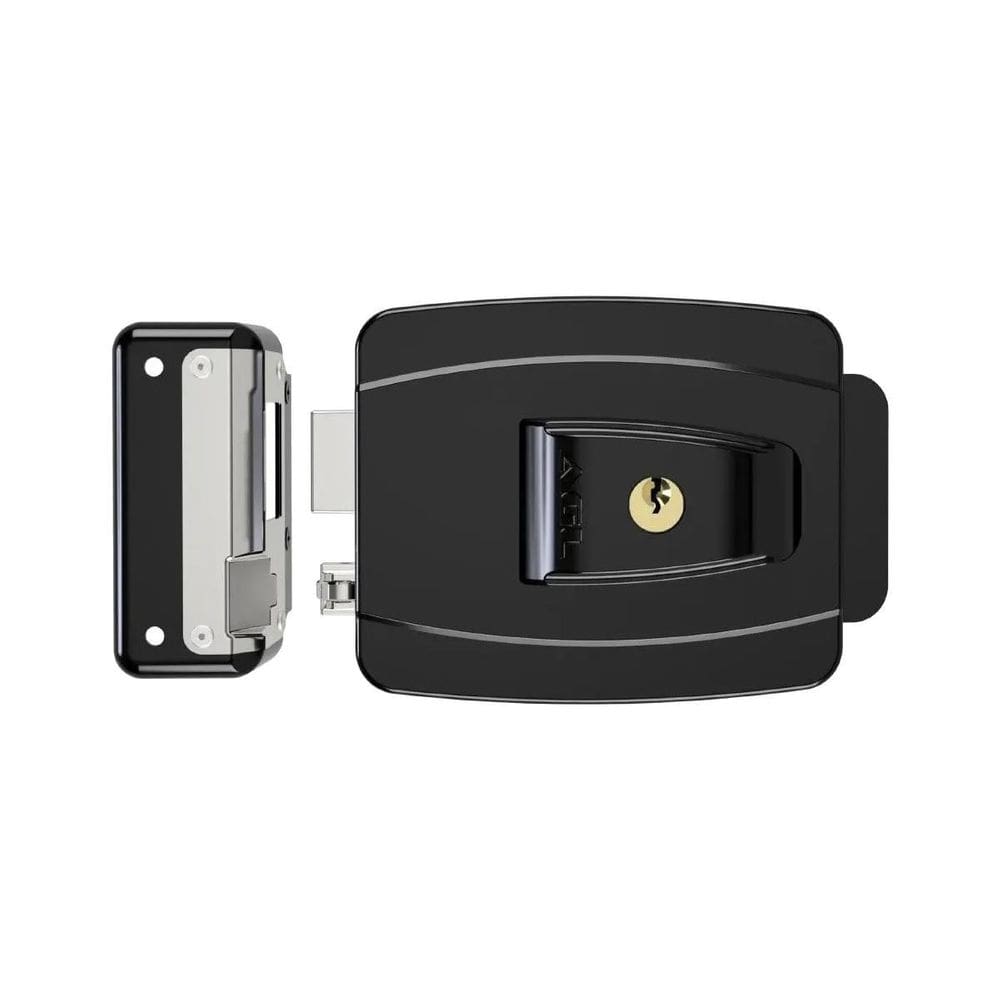 Fechadura Elétrica Agl Al100R 12V Reversível Preta 42Mm