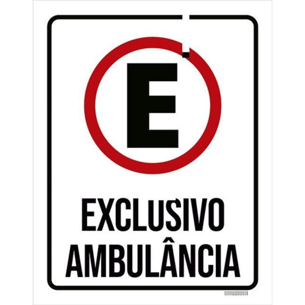 Kit 5 Placas Uso Exclusivo Ambulância 36X46