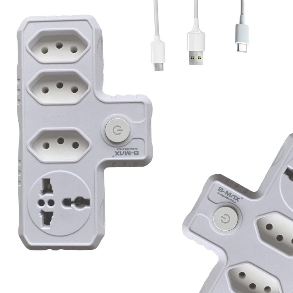 Adaptador Para Tomada 4Em1 Benjamin Bm-8703A 10A 110V / 250V