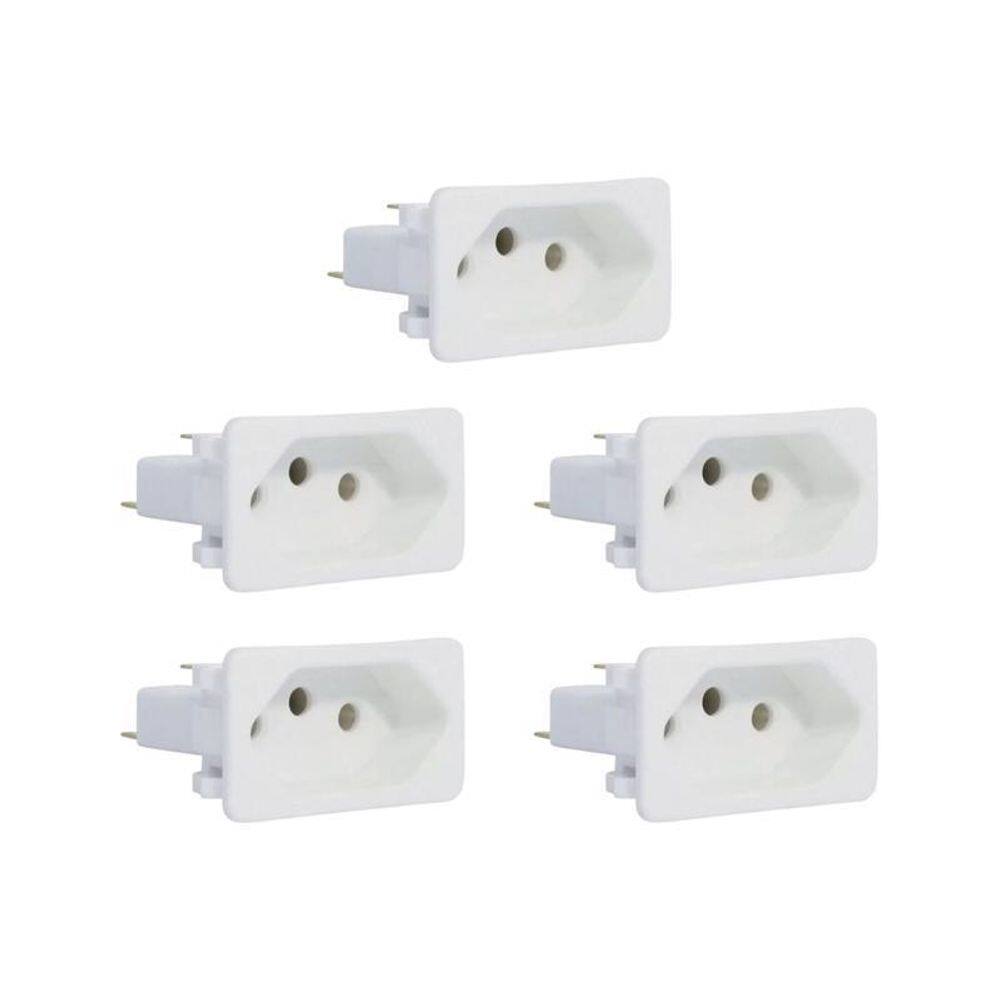 5 Tomada Margirius Para Cx. Embutir Padrão Weg 10/20A Branca