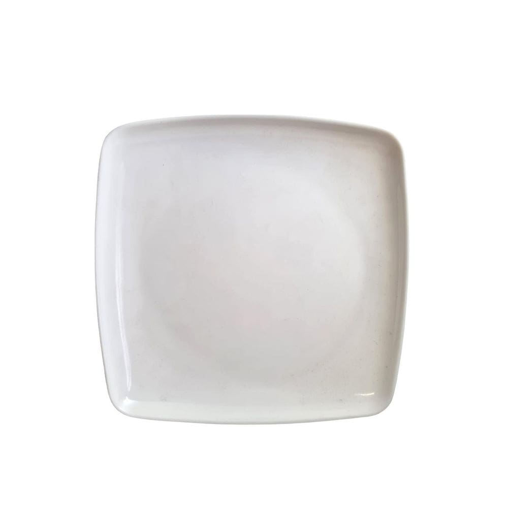Prato Sobremesa Quadrado Em Melanina 19Cm- Kit 3Un