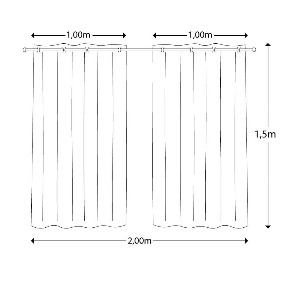 Cortina Para Quarto Infantil 2.00 X 1,50 Estampada