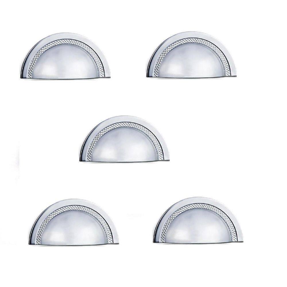 Kit 5 Puxador Shell Zen 64Mm Cromado Zp4318.1