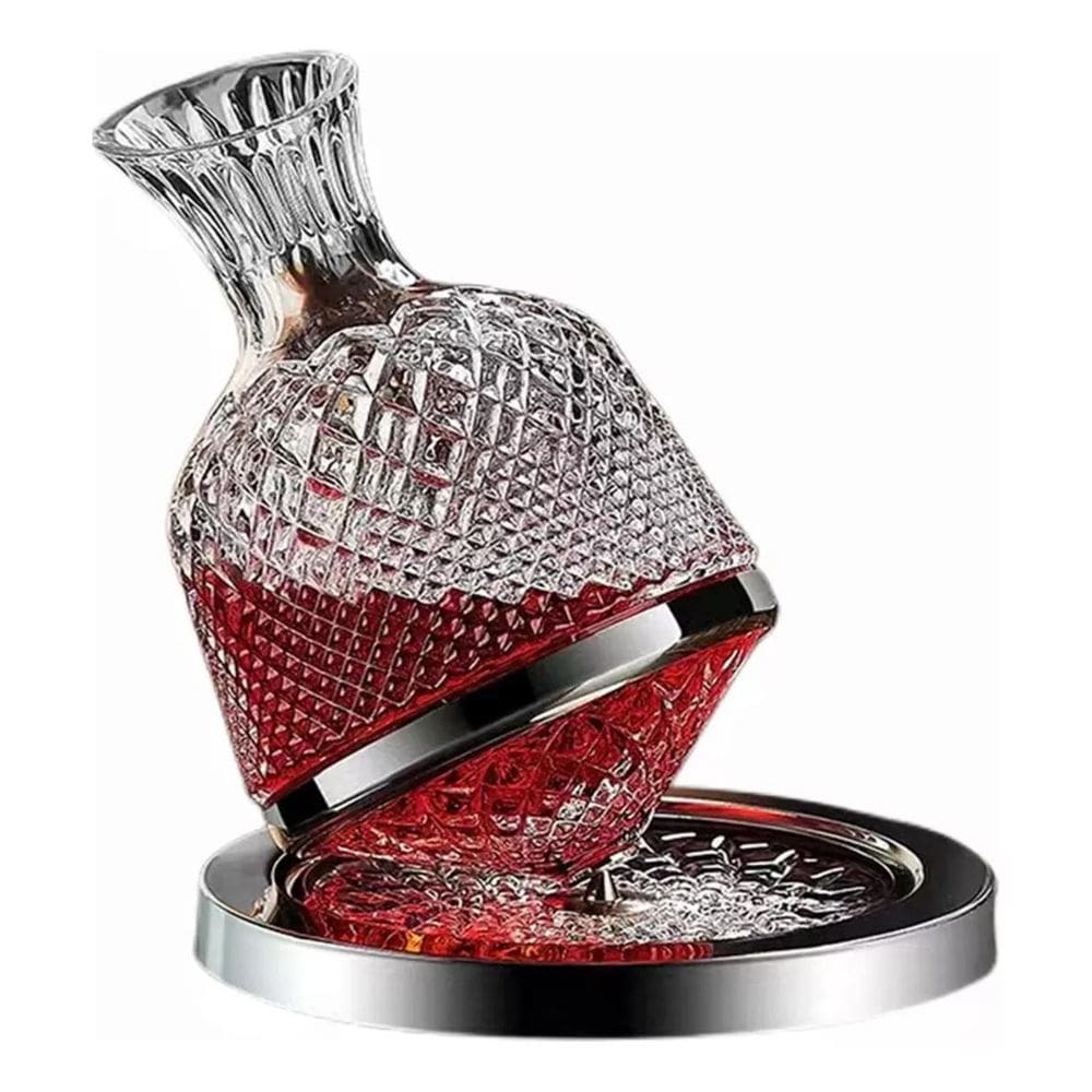 Decanter Vinho 1,5L Vidro Giratório 360