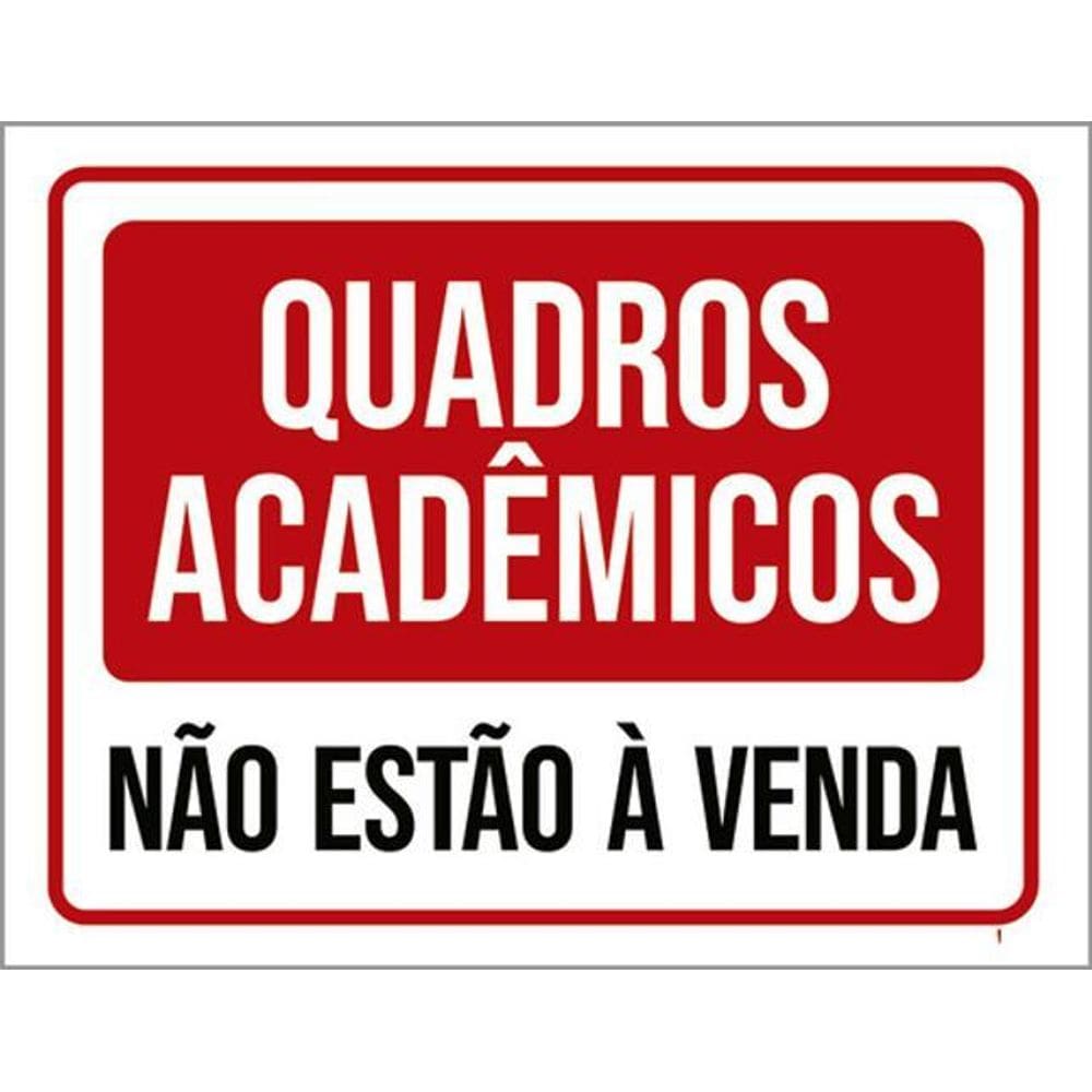 Kit 10 Placas Quadros Acadêmicos Não Estão Venda 36X46