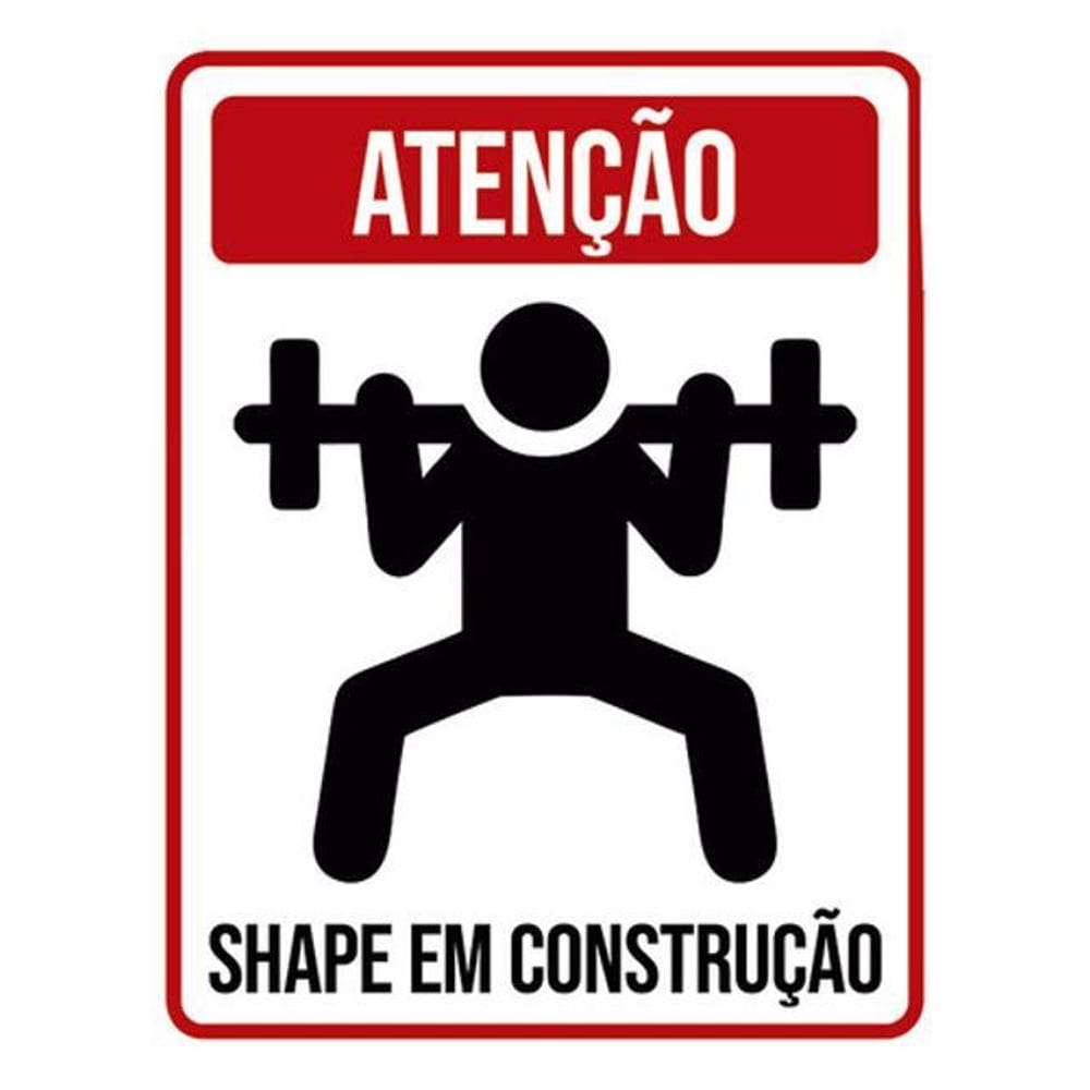 Kit 3 Placas Cuidado Shape Em Construção 36X46