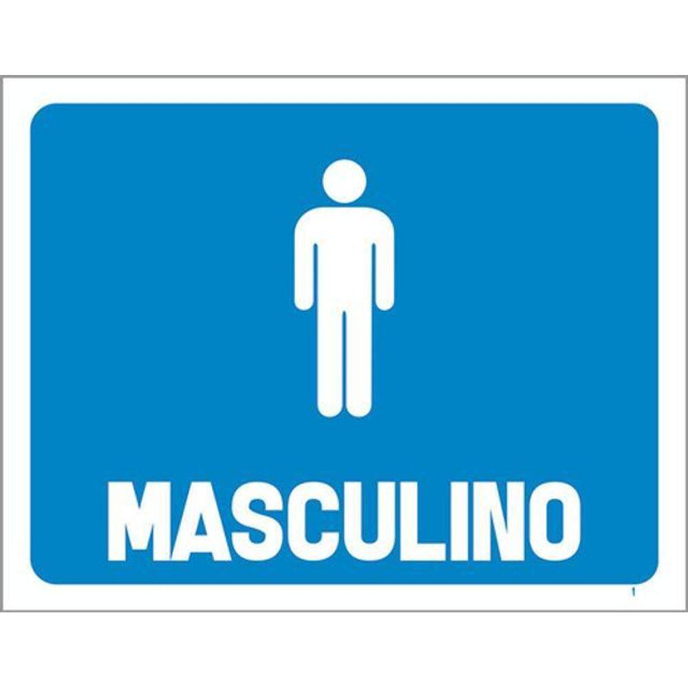 Kit 3 Placas Horizontal Banheiro Masculino 36X46