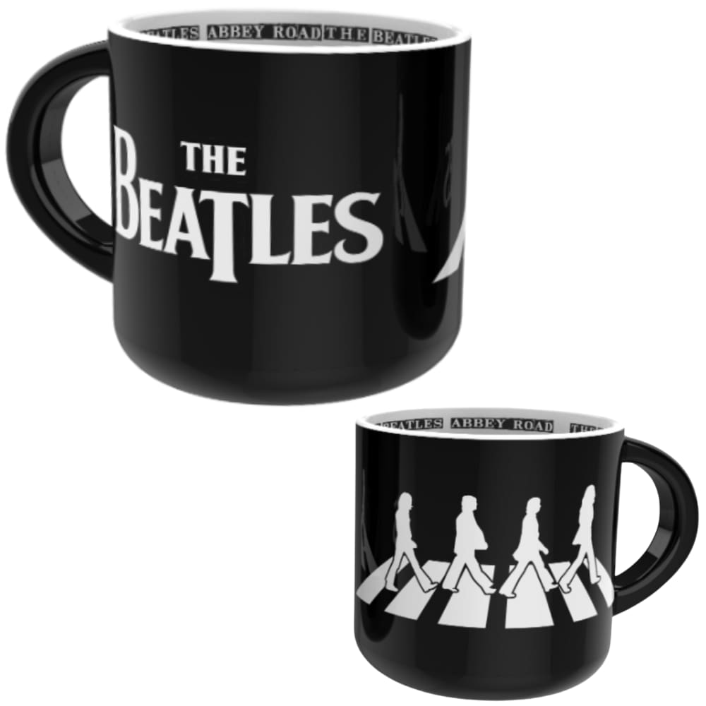 Caneca The Beatles Cerâmica Preta 410ml Oficial Banda