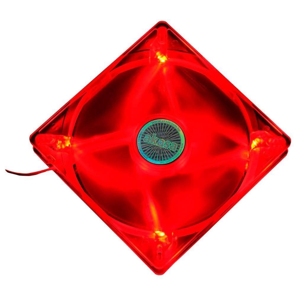 Cooler 139X139Mm Akasa Mod Com Led Vermelho - Ak-Fn075