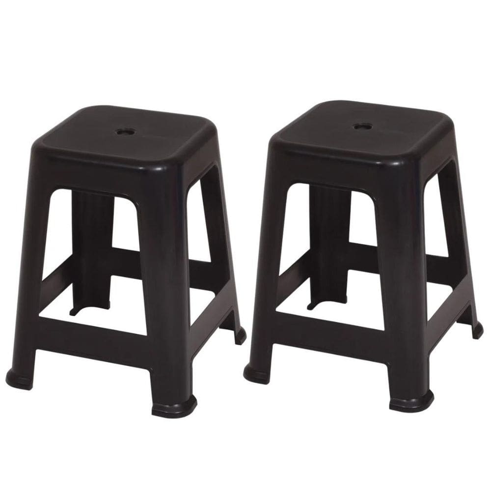 Kit 2 Banquetas Banco Plástica Mor 120Kg Reforçada - Branco