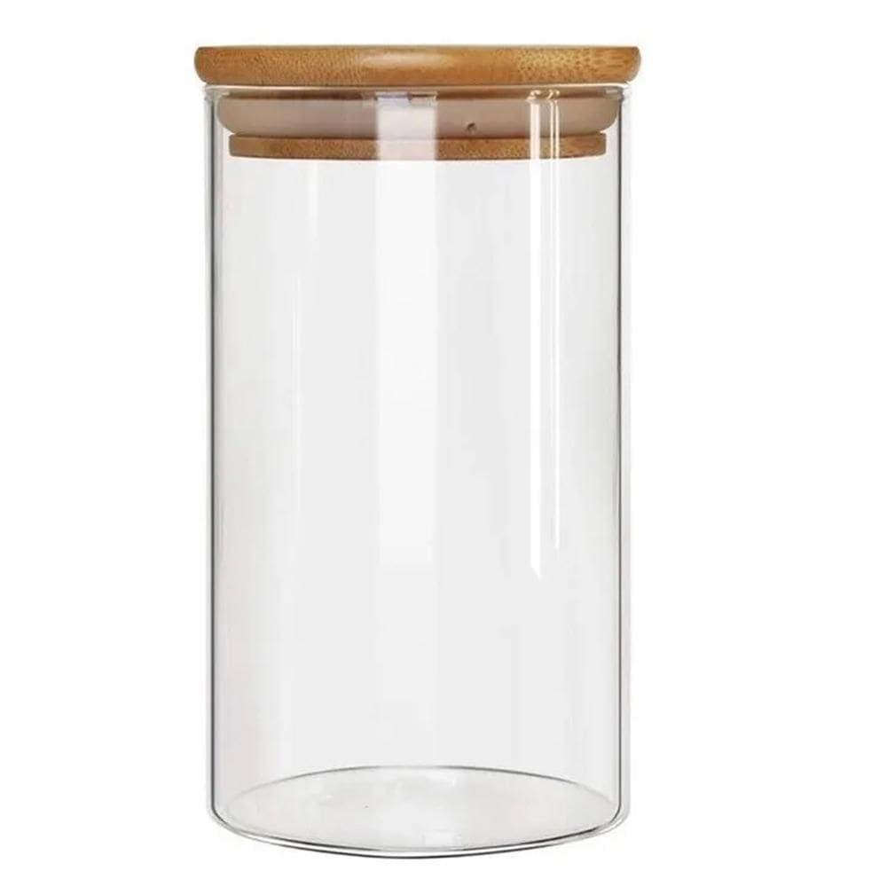 Pote Borossilicato Hermético Tampa Bambu 800Ml Class Home