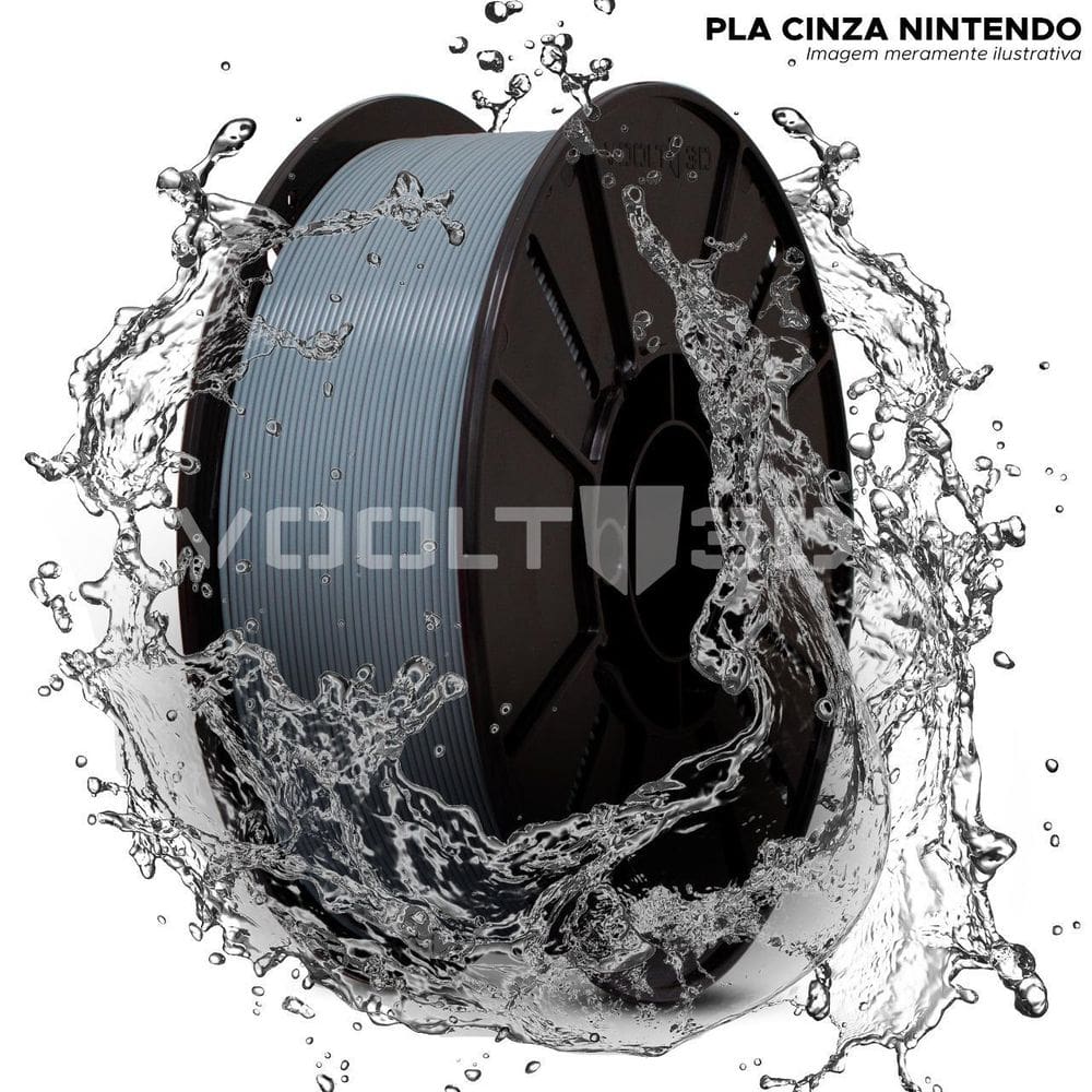 Filamento Impressão 3D Voolt Pla Cinza Nintendo 1Kg
