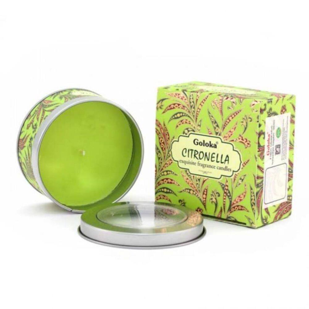 Vela Aromática Lata Indiana Goloka Vegano - Escolha O Aroma