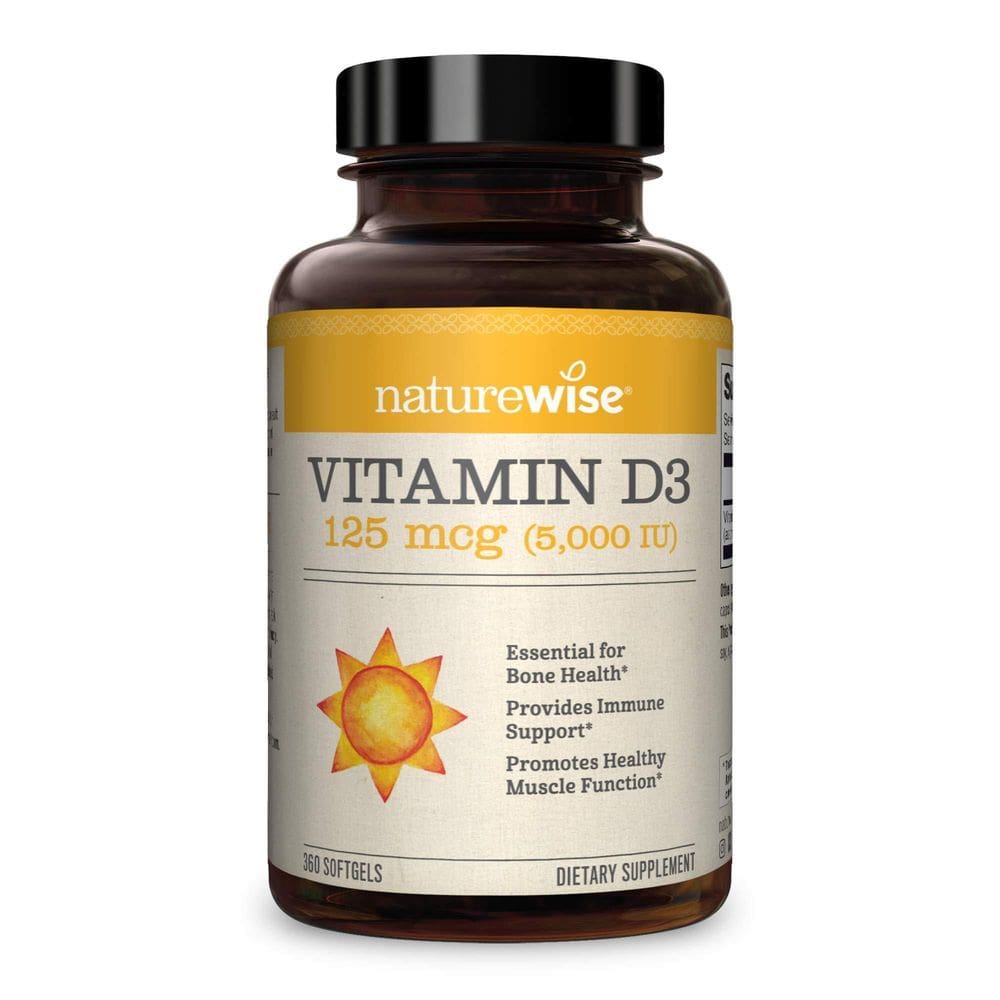 D3 Vitamin 125 Mcg 5,000Iu 360 Softgel Naturewise