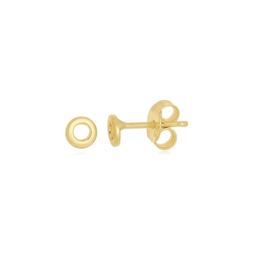 Brinco Círculo Banhado A Ouro 18K