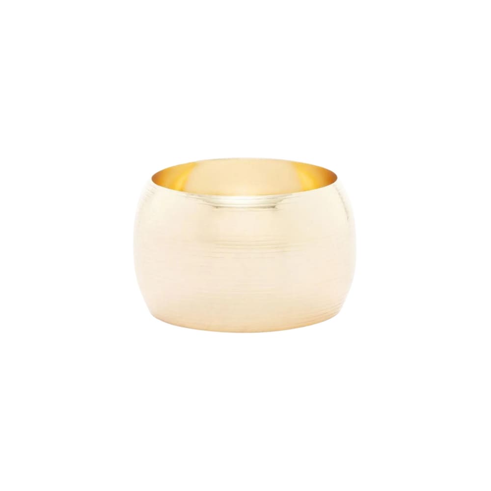 Jogo De Porta Guardanapos Em Aço Circle Com 4 Peças Lyor Dourado