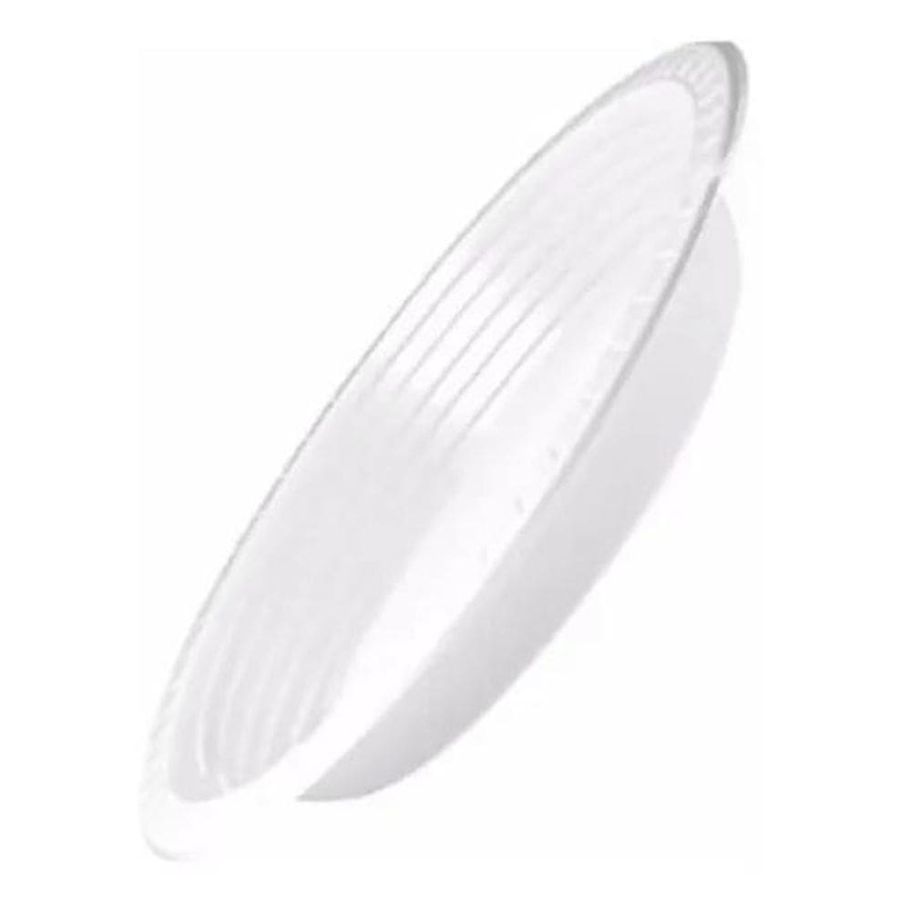 Prato Descartável Plástico Branco 23Cm Fundo 1Cx C/500
