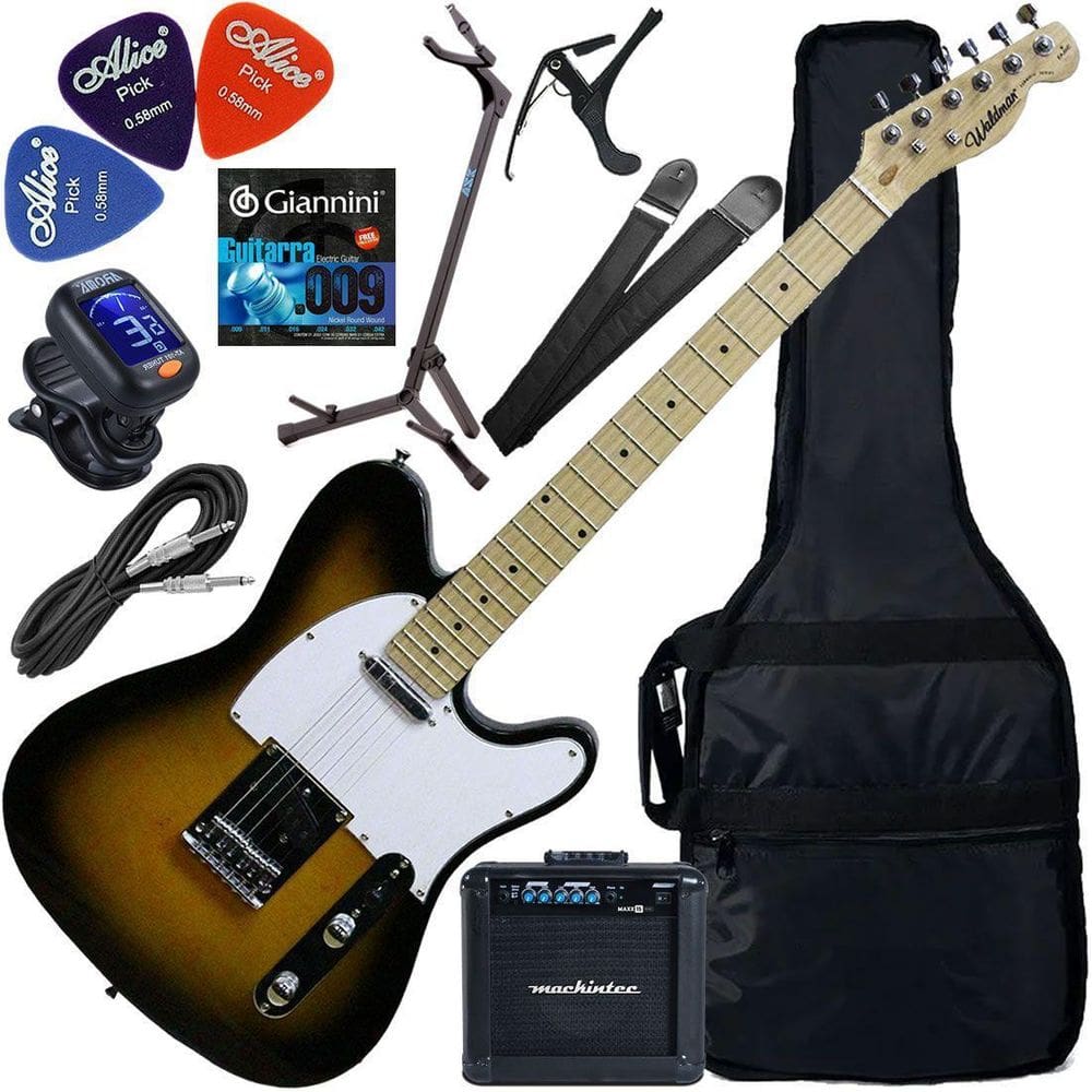 Kit Guitarra Waldman Gte-100 Telecaster Sunburst Gx03