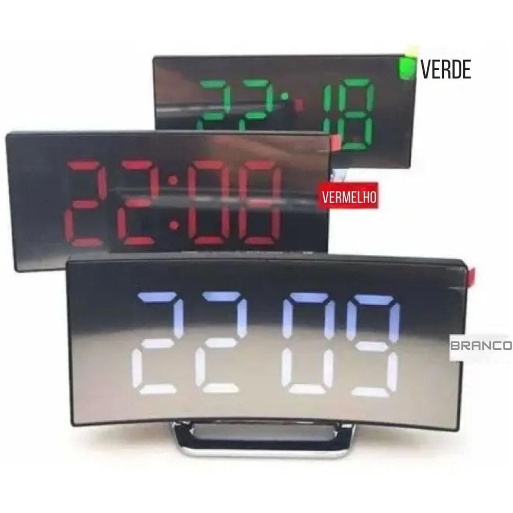 Relógio Alarme Infantil Display Led Vermelho E Função Soneca