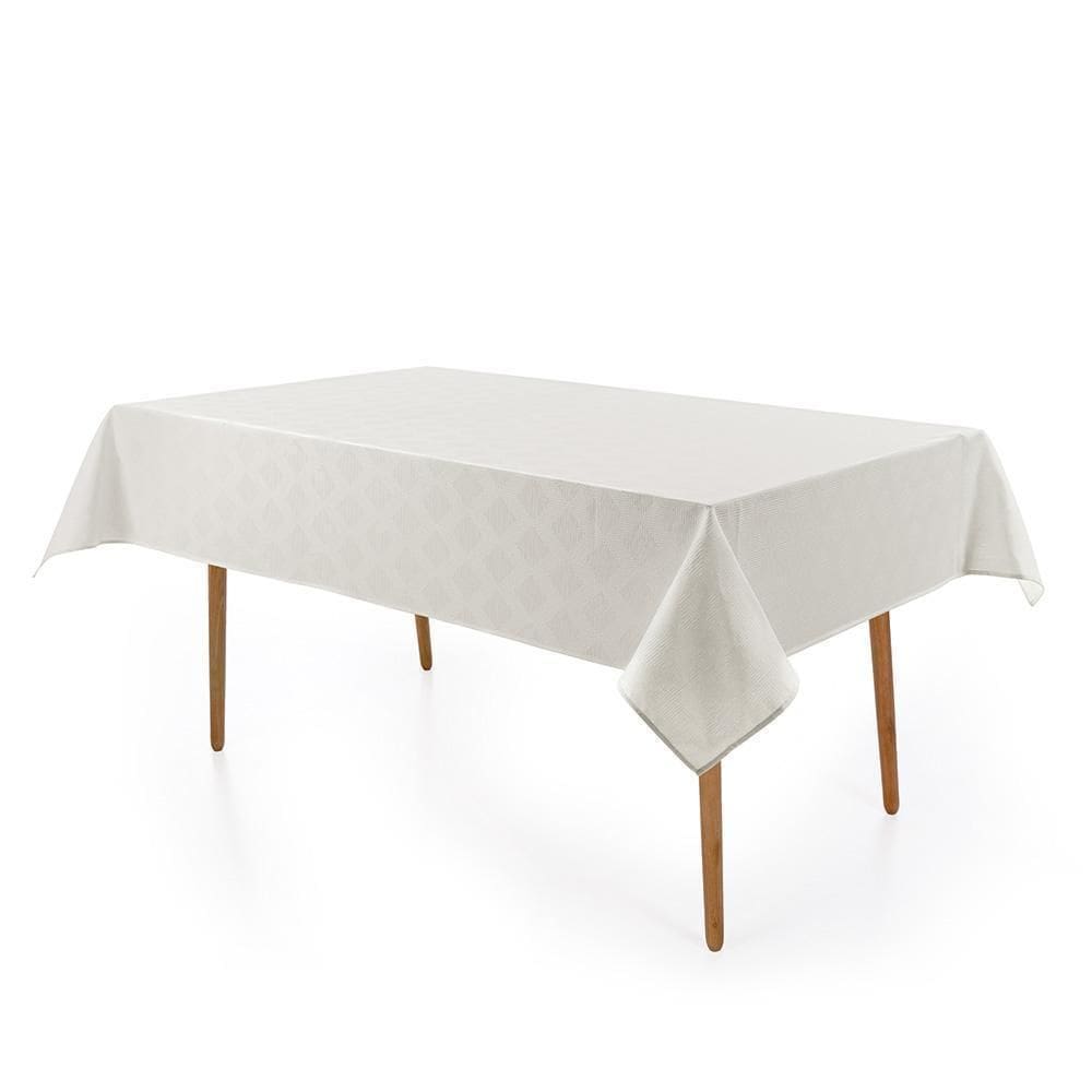 Toalha De Mesa 6 Lugares Sempre Limpa Zattar Branca Karsten
