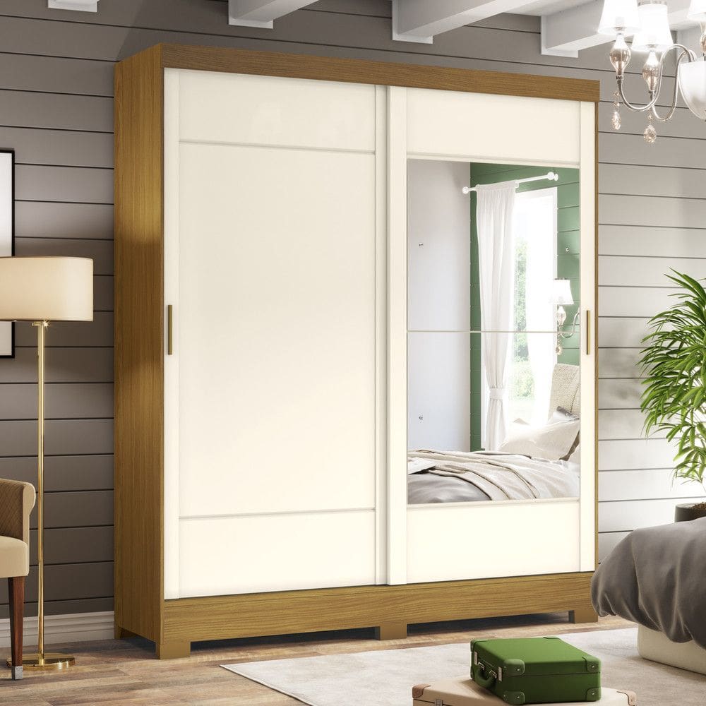 Guarda Roupa Casal 02 Portas Deslizantes 02 Gavetas Istambul Briz