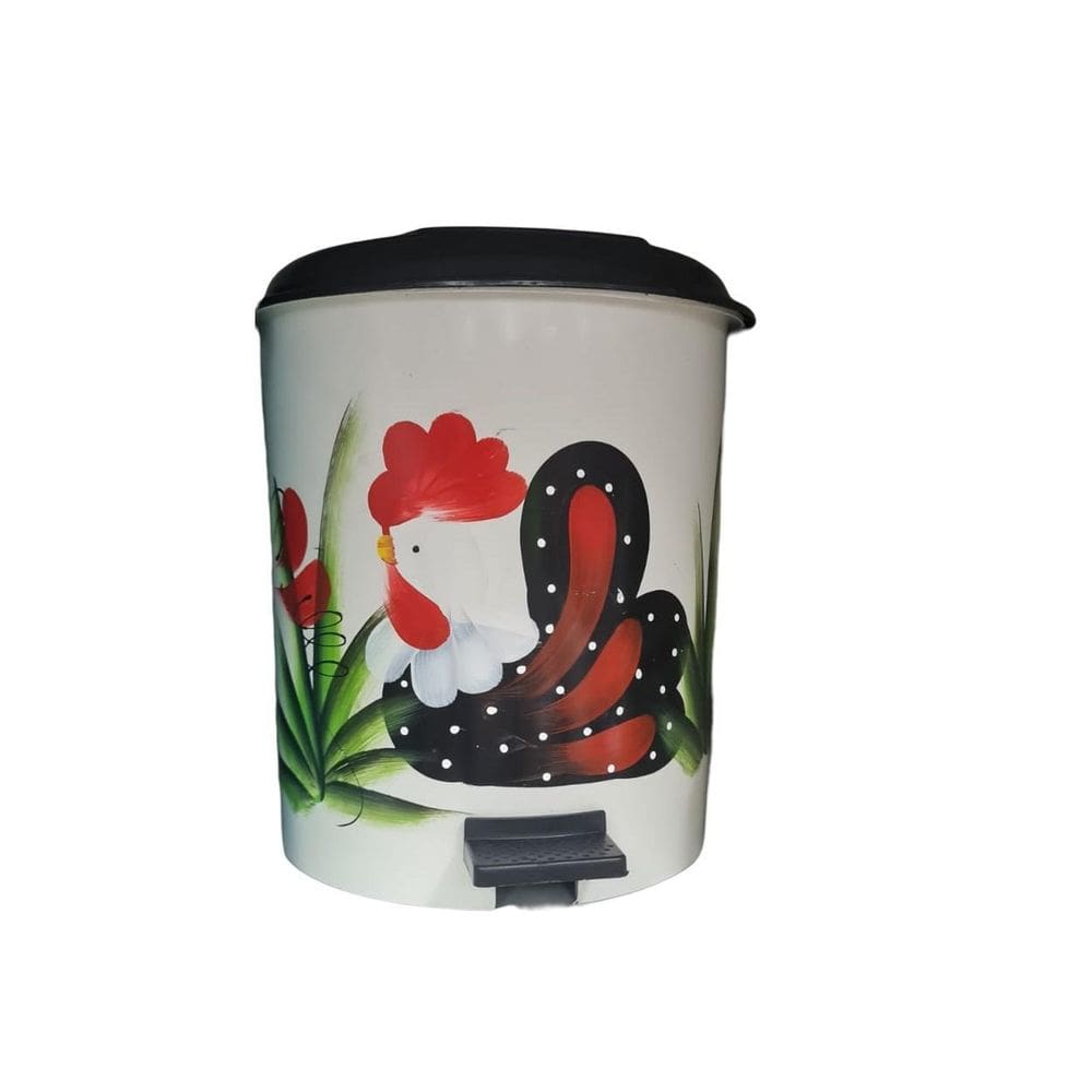Lixeira 15 Litros Com Pedal Estampada Desenhos Para Cozinha